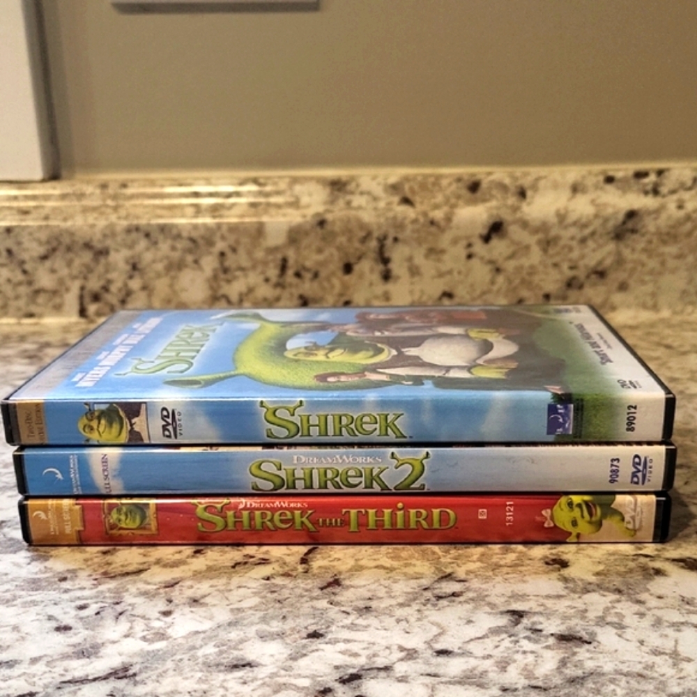 Bundle of 3 DreamWorks Shrek DVD Collection